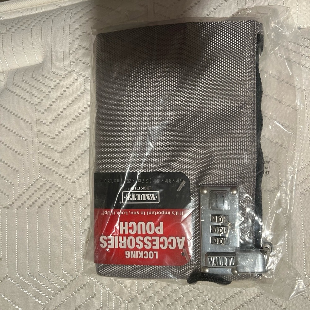 Gray Locking Accessory Pouch